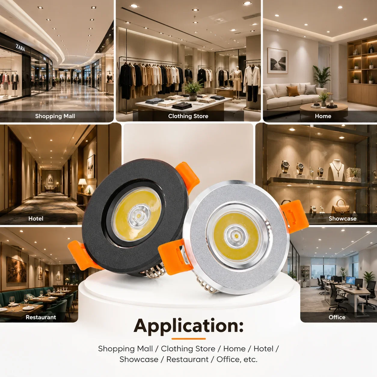 Commercial Kitchen Ceiling - JOYINLED Spot encastré LED réglable, mini