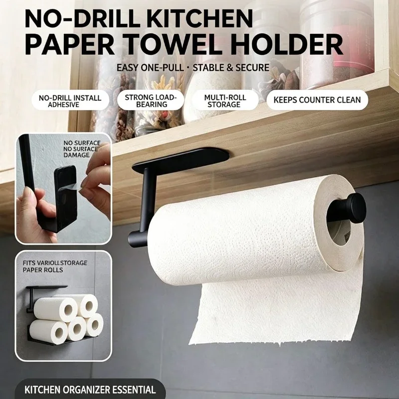 Commercial Kitchen Rack - Porte-rouleau de papier, porte-serviettes, étagère suspendue,