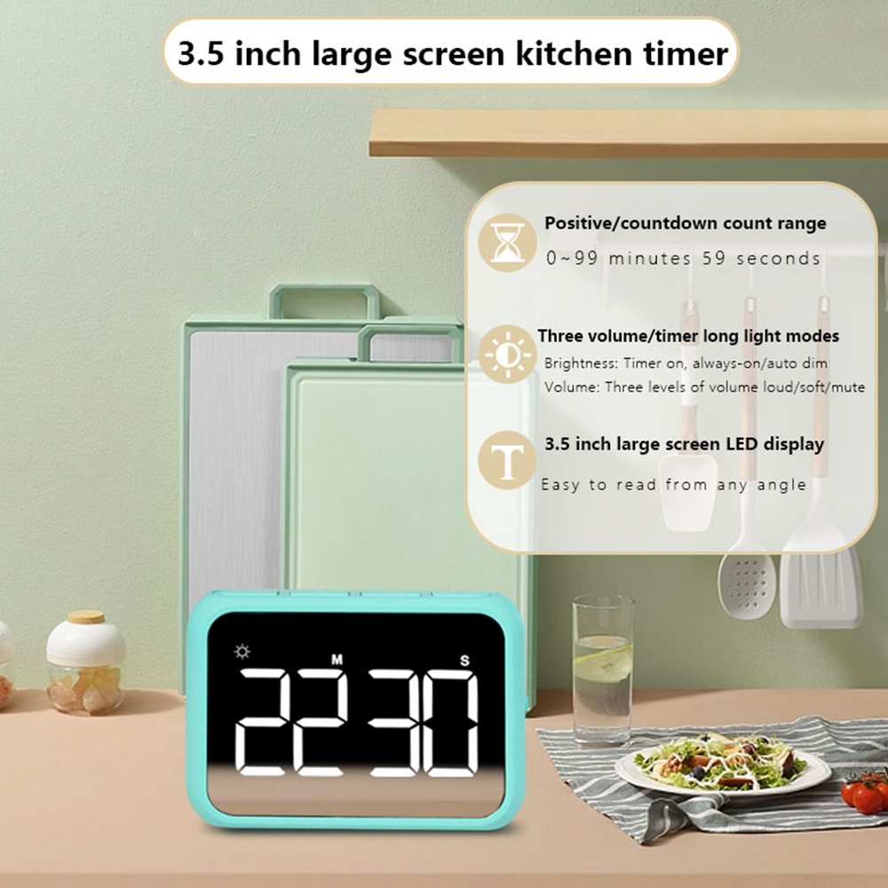 Commercial Kitchen Timer - Minuteur numérique LED moderne et minimaliste