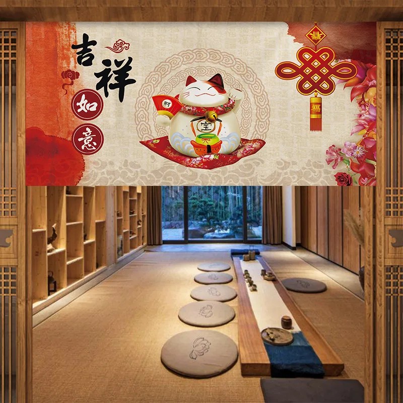 Commercial Kitchen Ceiling - Rideau de porte Noren japonais VIKAMA