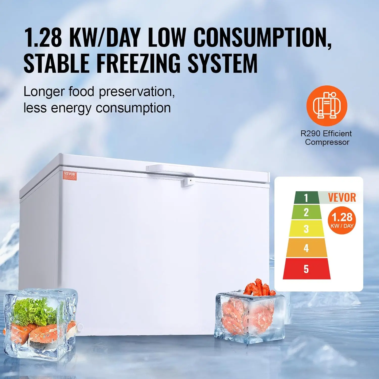 Congélateur coffre, 345 L (12, - Commercial Chest Freezer avis et prix